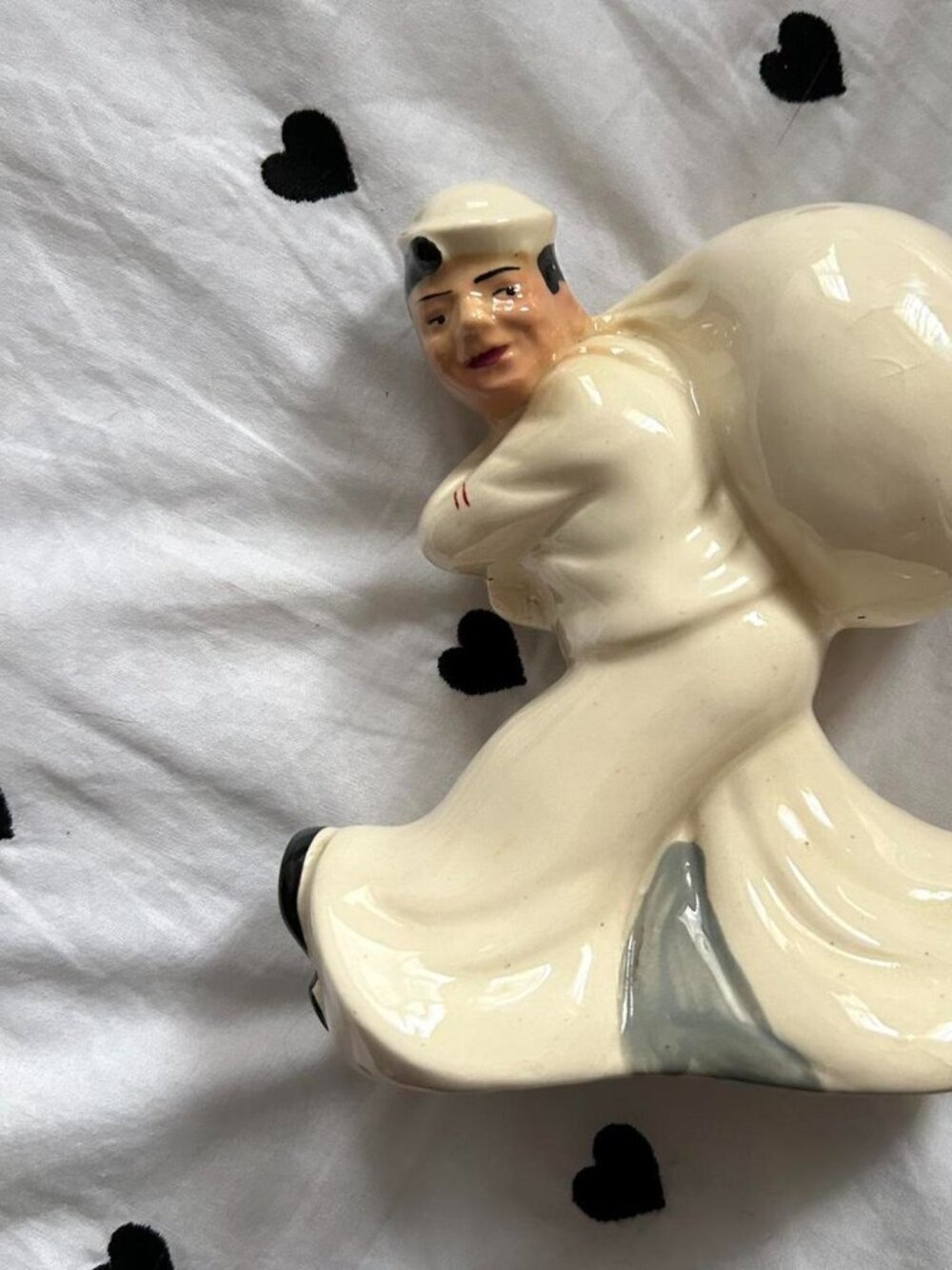 Vintage McCoy Pottery Sailor Piggy Bank WWII